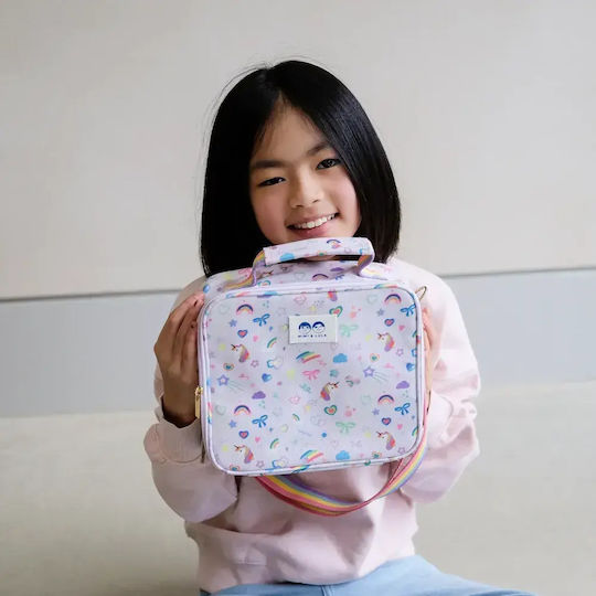 Mimi & Lula School Insulated Kids' Lunch Handbag Multicolour Unicorns 20x8x24cm