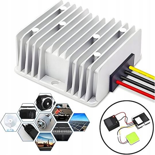 Convertor De Putere Auto Dc-dc Zola 120w 10a Intrare 18-36v Ieşire 12v Carcasă Din Aluminiu Ip68