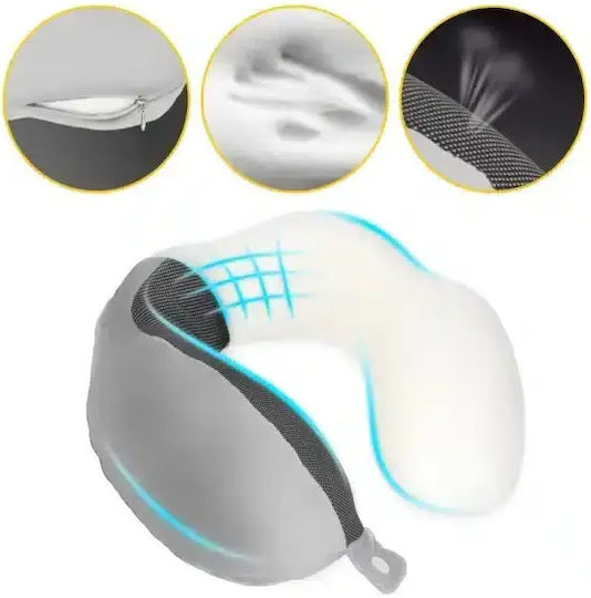 Ταξιδιού Μαξιλαράκι Ταξιδίου Memory Foam Μπεζ