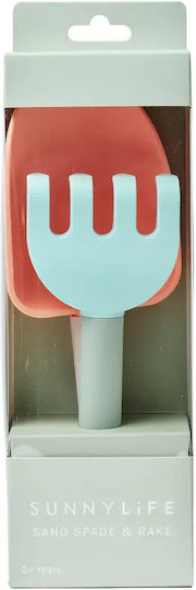 Silicone Sand Spade & Rake Apple Sorbet Multi
