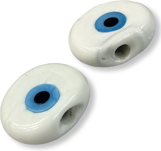 White Eye 3x3.3cm Hole 0.5mm Nazar Packaging 4 Pieces 4 pcs