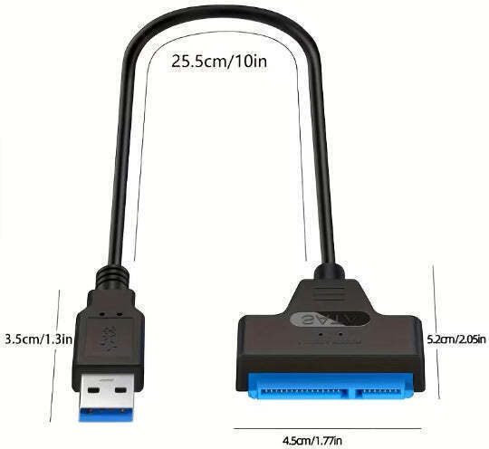 Usb 3.0 Към Sata Адаптер За Твърд Диск Плосък Usb Кабел Мъжки Към Мъжки
