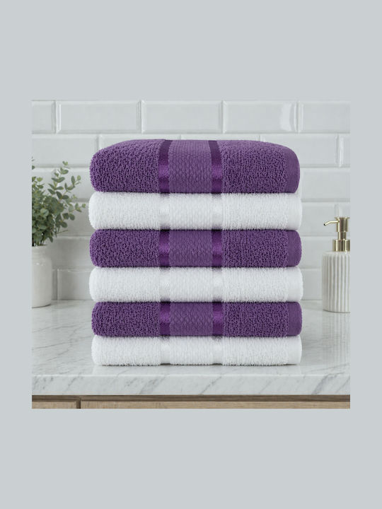 Kotonia Home Prosop De Față 50x90cm Multicolor 6 Bucăți Greutate 400gr/m²