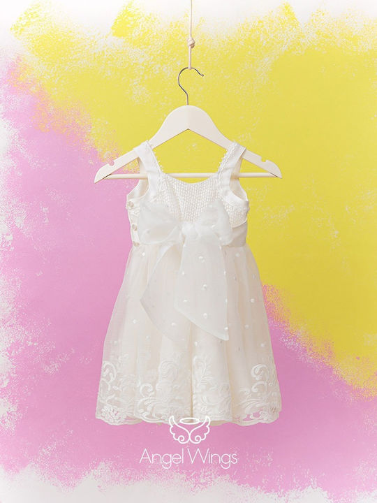 Angel Wings White Baptism Coat