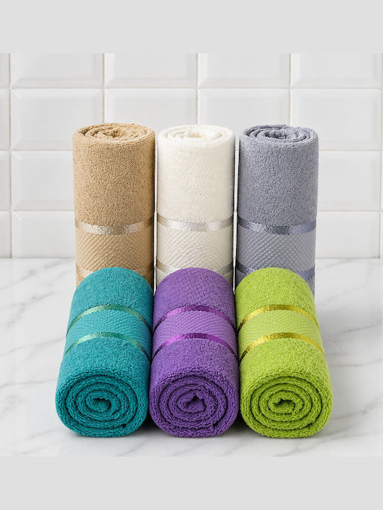 Kotonia Home Prosop De Față 50x90cm Multicolor 6 Bucăți Greutate 400gr/m²