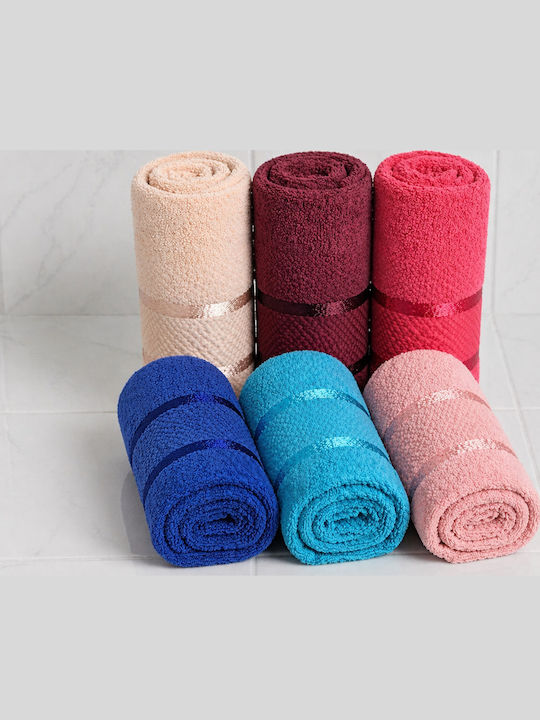 Kotonia Home Prosop De Față 50x90cm Multicolor 6 Bucăți Greutate 400gr/m²