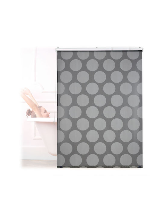 Relaxdays Shower Curtain Fabric Roller Anthracite