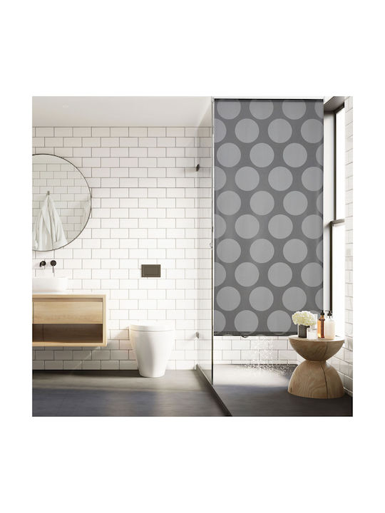 Relaxdays Shower Curtain Fabric Roller Anthracite