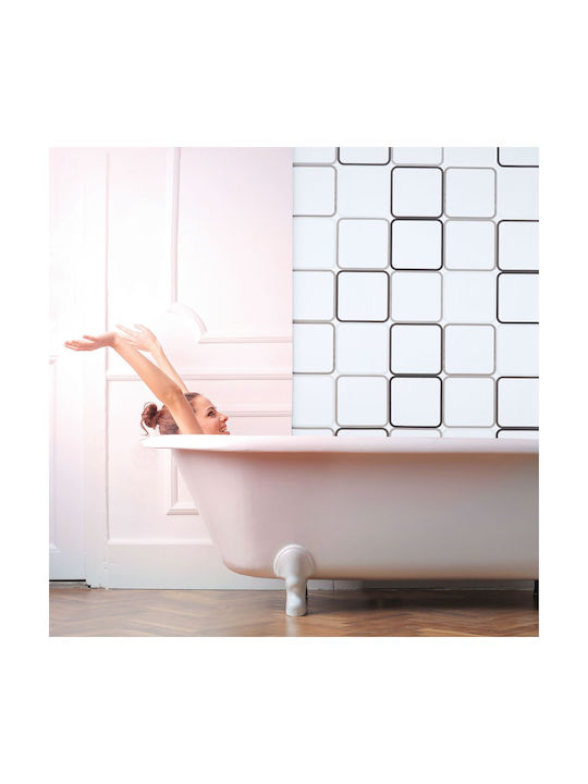 Relaxdays Shower Curtain Roller Transparent