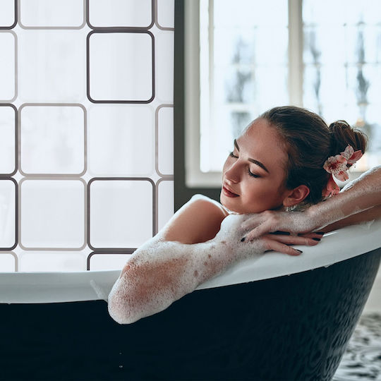 Relaxdays Κουρτίνα Μπάνιου Ρολό Διάφανη