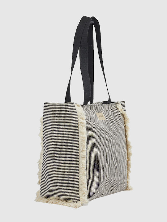 Verde Fabric Black Beach Bag