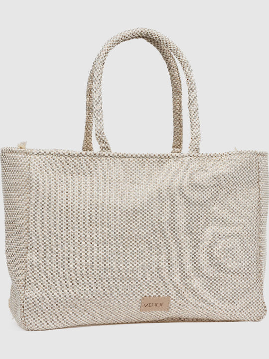 Verde Fabric Beach Bag Beige