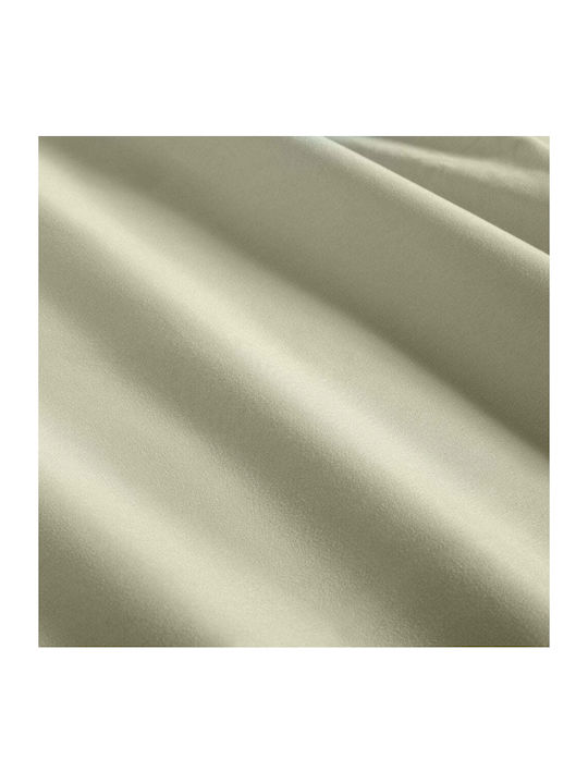 Cannon Sheet Set with 2 Pillowcases Super-Double with Elastic 160x200+35cm. Sage Green 3pcs