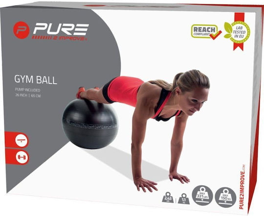 Pure2Improve Ball Pilates 65cm 0.6kg in Black Color