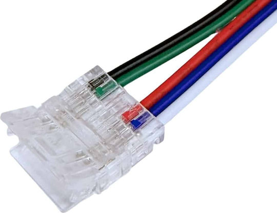 Quick Connector Led Cob Rgb+w Strip 12mm Cable 15cm 5 Pin L7-101548