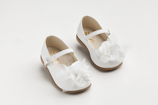Ever Kid Taufschuhe für Mädchen Leder Weiche Sohle Weiß