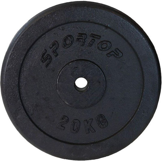 Sportop Δίσκος Μεταλλικός 1 x 20kg Φ26mm