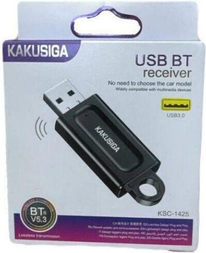 Kakusiga Ksc-1425 Bluetooth 5.3 Usb Receiver Μαύρο Μαύρο