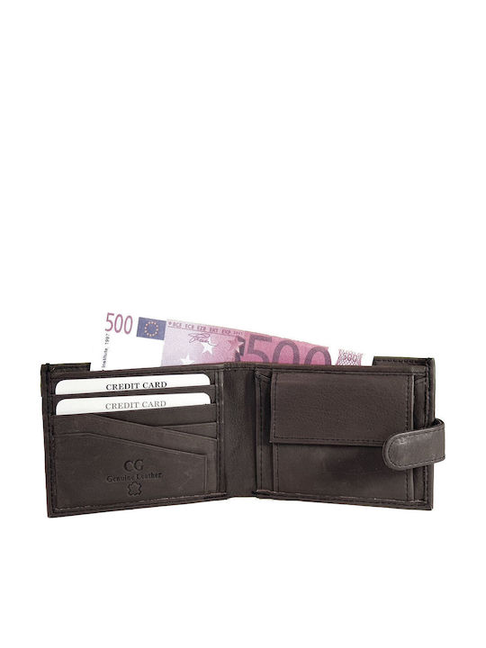 Leather Men's Travel Wallet With RFID Brown