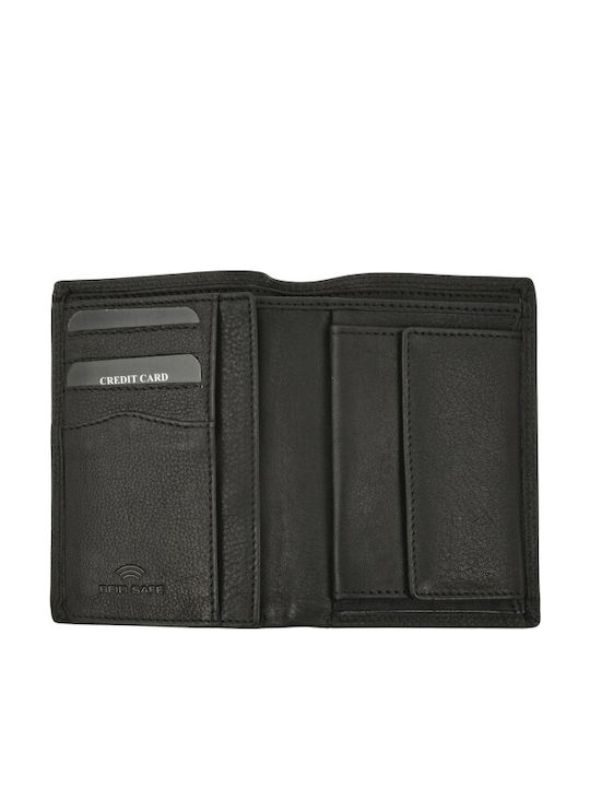 Leather Men's Wallet with RFID Black