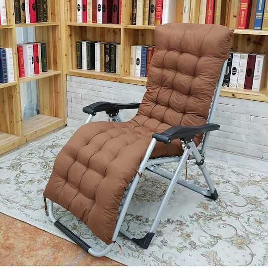 Μαξιλάρι Ξαπλώστρας με Πλάτη Brown 50x165εκ.