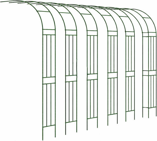 Arc Metalic Pentru Grădină Balcon Terasă Zola Plante Căţărătoare Flori Oţel Acoperit Cu PE 240 X 40 Cm Verde