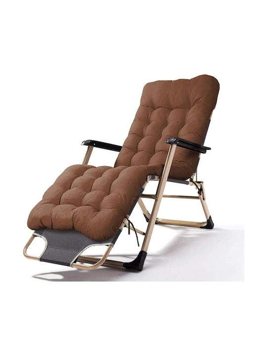 Μαξιλάρι Ξαπλώστρας με Πλάτη Brown 50x165εκ.