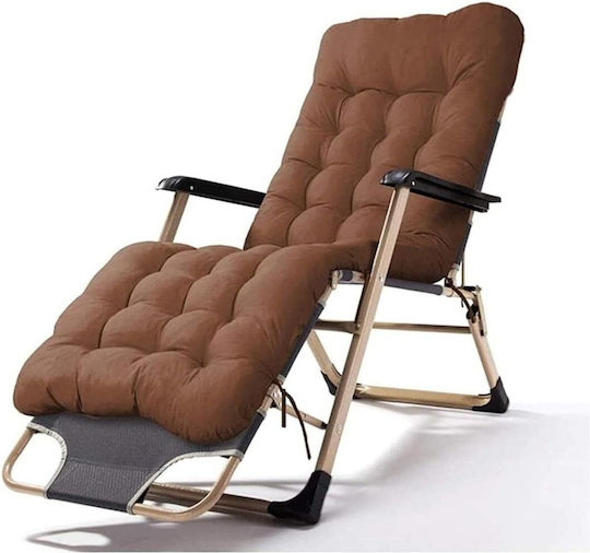 Μαξιλάρι Ξαπλώστρας με Πλάτη Brown 50x165εκ.