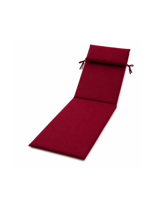 Pucioasa Sunbed Cushion with Backrest Burgundy 60x190cm