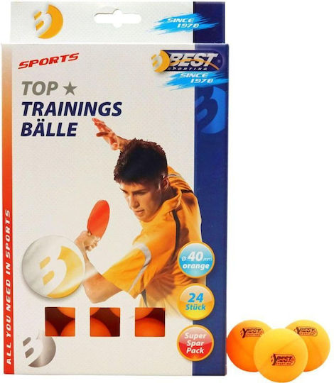 Μπαλάκια Πινγκ Πονγκ Best Sporting Training 24τμχ Πορτοκαλί