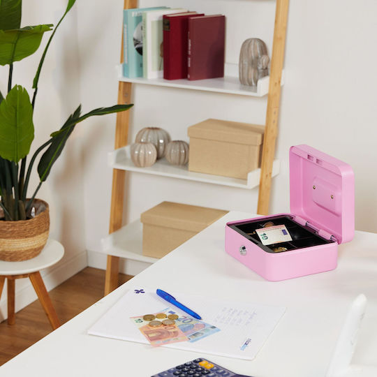 Cutie de Bani Monede Bancnote Relaxdays 8,5 X 20 X 17 Cm Roz