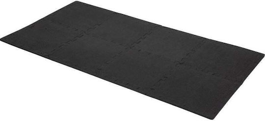 Pure2Improve Puzzle Mat PE Δάπεδα Παζλ Γυμναστηρίου Μαύρα 30x30x1cm 8τμχ