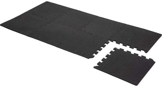 Pure2Improve Puzzle Mat PE Δάπεδα Παζλ Γυμναστηρίου Μαύρα 30x30x1cm 8τμχ