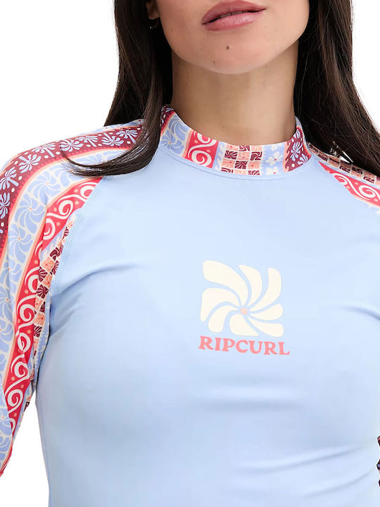 Rip Curl UPF 50+ Women Long Sleeve Sun Protection Shirt Blue
