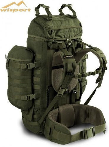 Wisport Militärrucksack aus Cordura Schwarzes 65lt