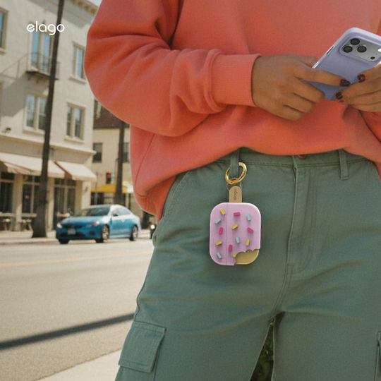Elago Ice Cream Hang Θήκη Σιλικόνης σε Λιλά χρώμα για Apple AirPods Pro 3
