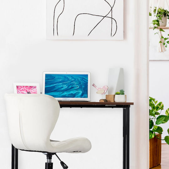 Computer Büro Holz Weiß mit Metallbeinen 80x45x74.5cm