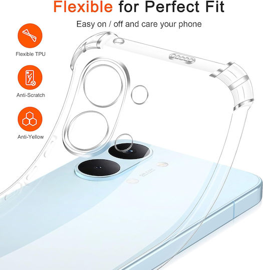 Techsuit Stoßfeste Rückseitenhülle aus Silikon Transparent für Poco X8 Pro Max