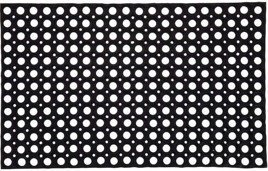 Excellent Houseware Fußmatte Eingang aus Gummi Schwarz 50x80cm