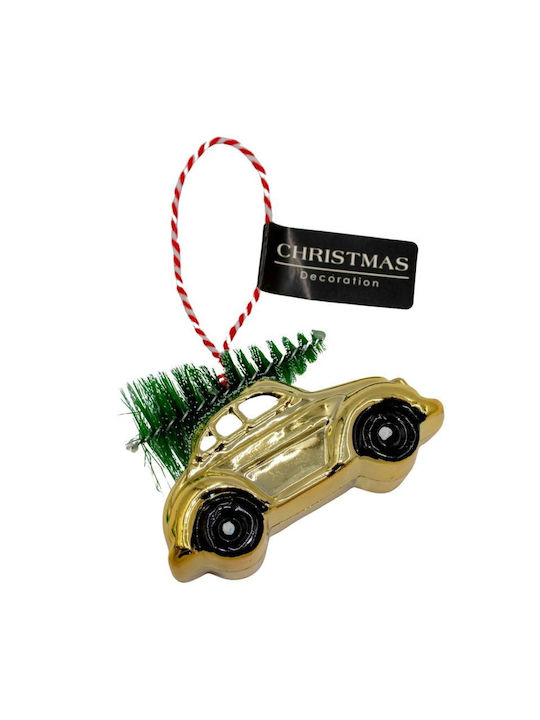 Hanging Decoration Bauble Car Golden Golden