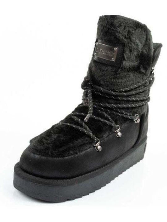 Nordic Trk Women's Ankle Boots with Fur Black