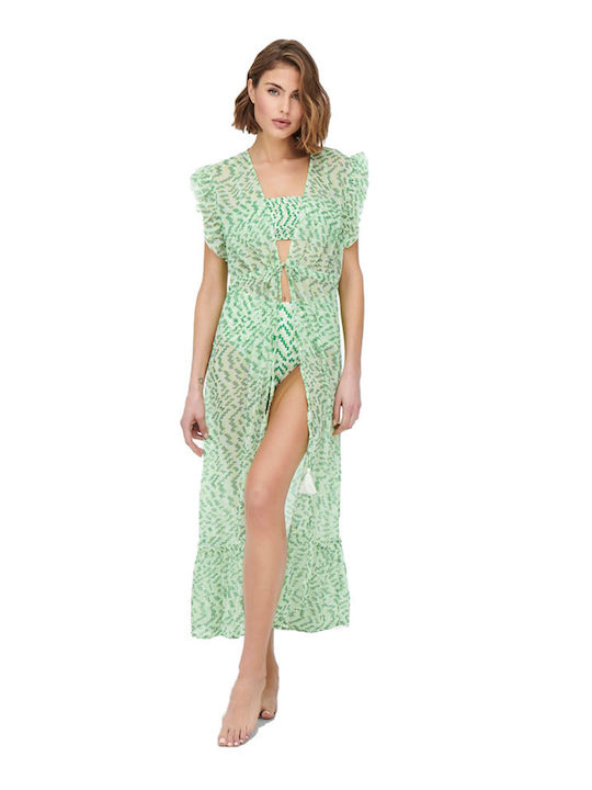 Only Women's Maxi Kimono Beachwear Green