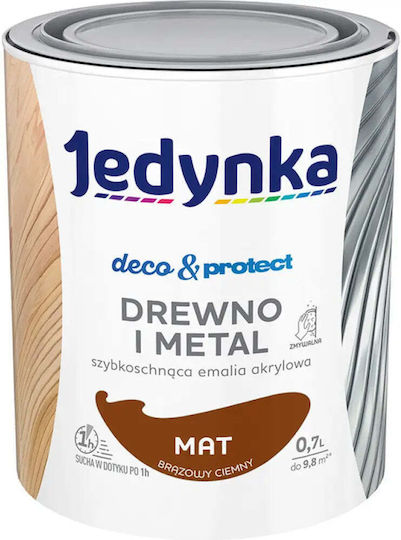 Fast-drying Acrylic Enamel Dark Brown Matte 700 Ml Jedynka