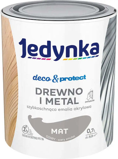 Fast-drying Acrylic Enamel Gray Matte 700 Ml Jedynka