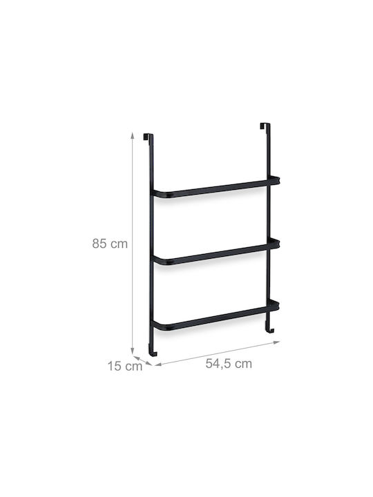 Relaxdays Suport Prosoape de Perete 85x54,5 cm Inox Gri