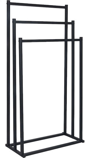 Relaxdays 86x44cm Schwarzer Badezimmerhaken & -halter