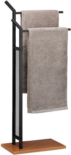 Relaxdays Căliger Dublu de Baie 88x40cm Negru Relaxdays Căliger Dublu de Baie 88x40cm Negru