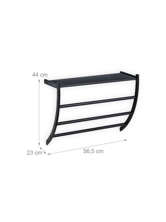 Relaxdays Wall-Mounted with Screws 44x56.5cm Black