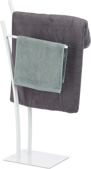 Relaxdays Двоен Поставка за Баня 88x43cm Inox Сив