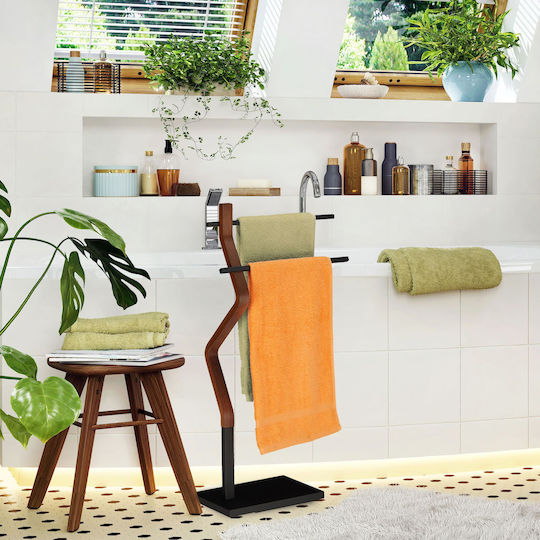 Relaxdays Suport Dublu pentru Baie 85x43.5cm Inox Gri